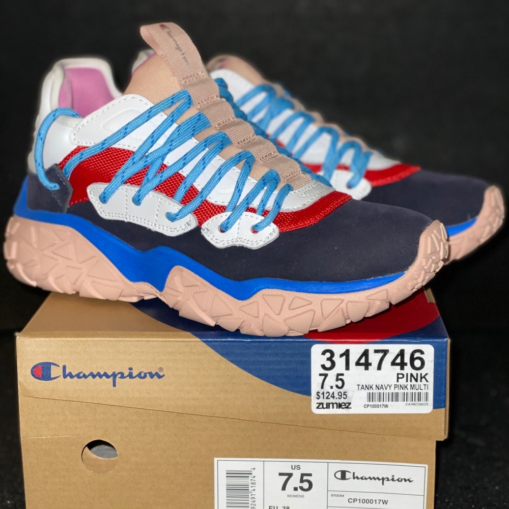 Champion Tank Navy & Pink Shoes Size 7.5